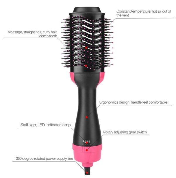 One-Step Electric Hair Dryer Comb Multifunctional Comb Straightener Hair Curling - Image 5
