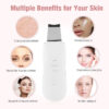 Ultrasonic Skin Scrubber Deep Face Cleaning Machine Peeling Shovel Facial Pore Cleaner Face Skin Scrubber Lift Beauty Instrument Ultrasonic Facial Scrubber Pore Blackhead Remover Spatula Deep Skin Spa - Image 7