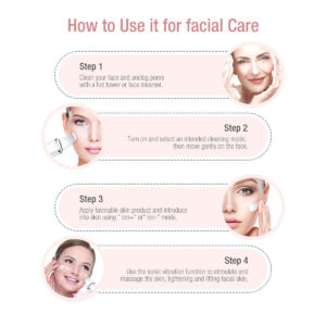 Ultrasonic Skin Scrubber Deep Face Cleaning Machine Peeling Shovel Facial Pore Cleaner Face Skin Scrubber Lift Beauty Instrument Ultrasonic Facial Scrubber Pore Blackhead Remover Spatula Deep Skin Spa - Image 8