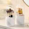 Desktop Dustproof Multifunctional Rotating Cosmetic Brush Storage Bucket - Image 7