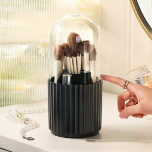 Desktop Dustproof Multifunctional Rotating Cosmetic Brush Storage Bucket - Image 4