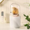 Desktop Dustproof Multifunctional Rotating Cosmetic Brush Storage Bucket - Image 5