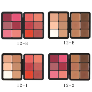 Cross-border TEMU Amazon Hot 12-color Blusher Plate Matte Shimmer High-gloss Multi-color Cream Blush Plate 5