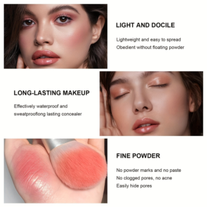 Cross-border TEMU Amazon Hot 12-color Blusher Plate Matte Shimmer High-gloss Multi-color Cream Blush Plate 7